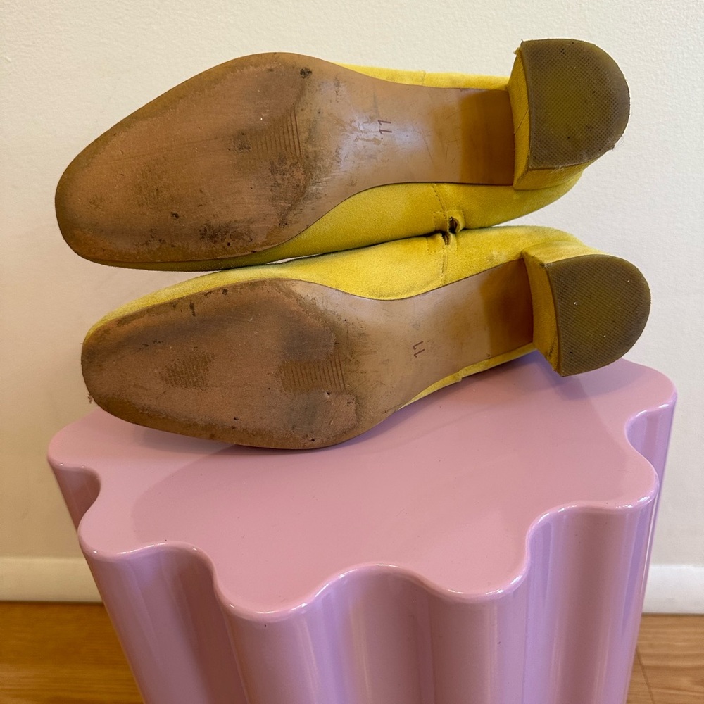 Marais USA Yellow Suede Ankle Boots sz 11 - Picture 4 of 4